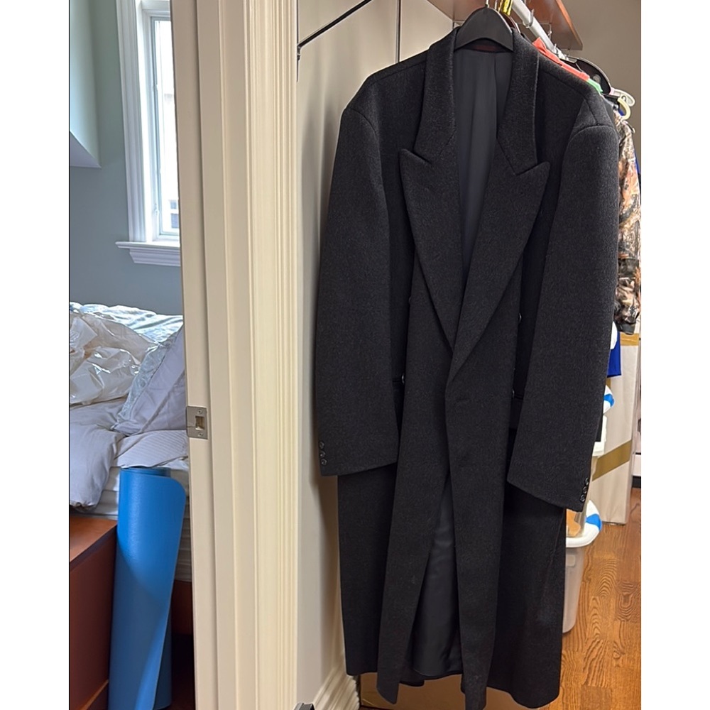 Men's Dark Grey Wool Overcoat